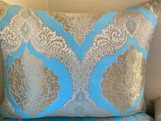 Fundas Salón Marroquí Azul y Dorado