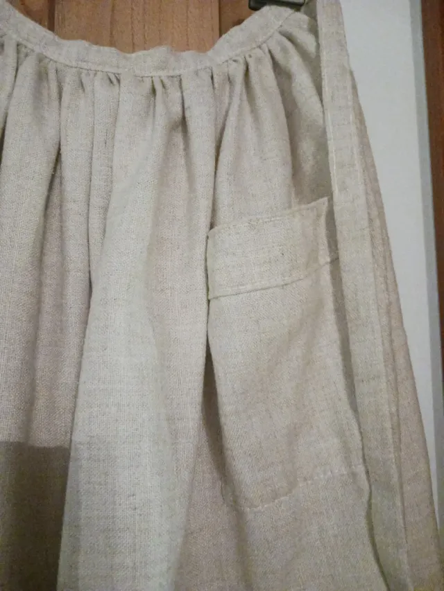 Delantal traje regional beige