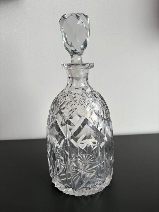 Licorera Antigua Cristal Tallado