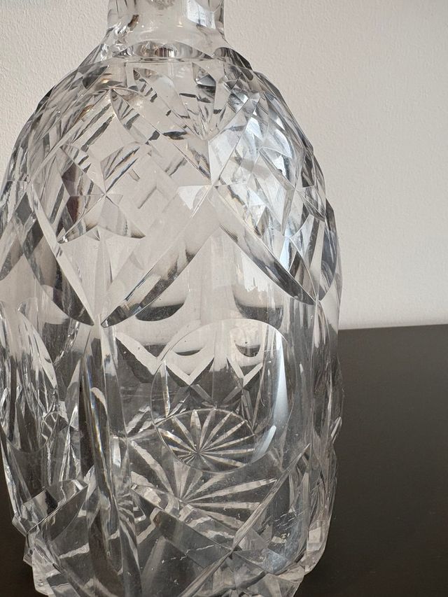 Licorera Antigua Cristal Tallado