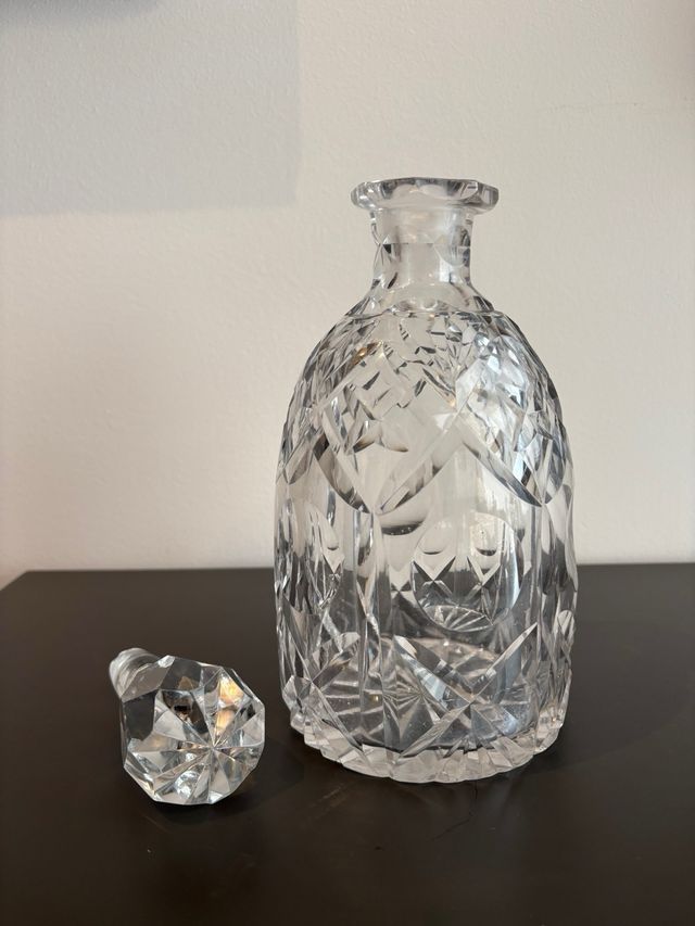 Licorera Antigua Cristal Tallado