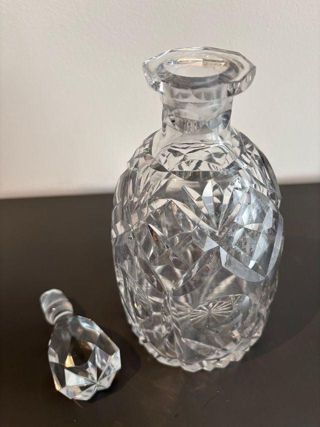 Licorera Antigua Cristal Tallado