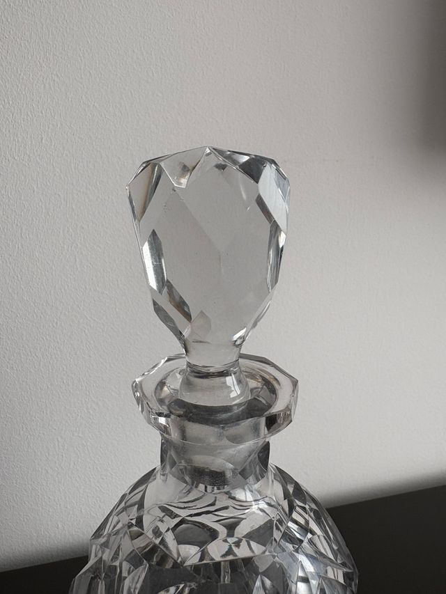 Licorera Antigua Cristal Tallado