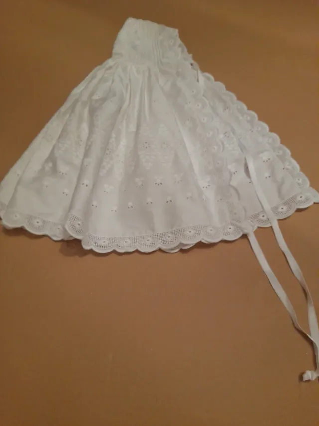 Abito da Battesimo Bianco con Pizzo, 2 pezzi