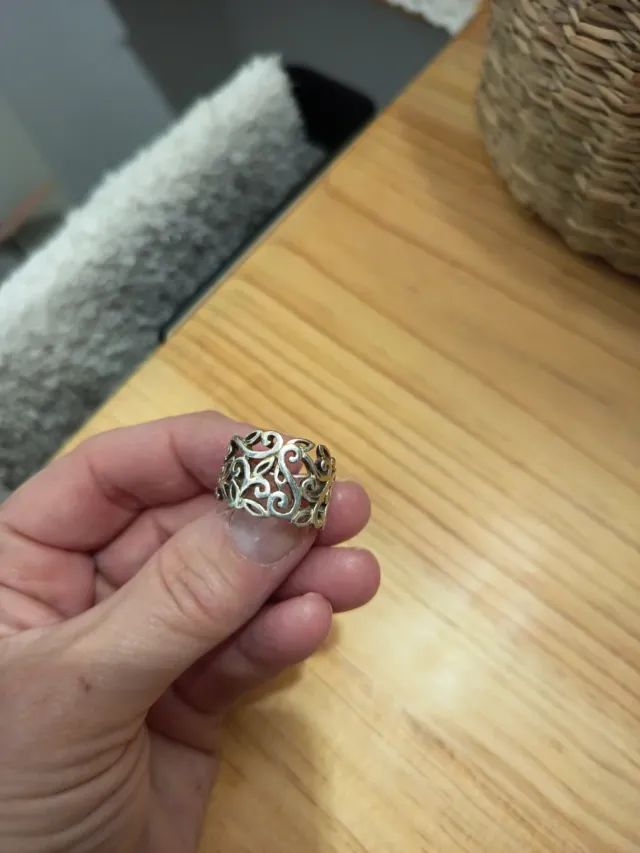 Anillo de Plata con Diseño Calado talla 10