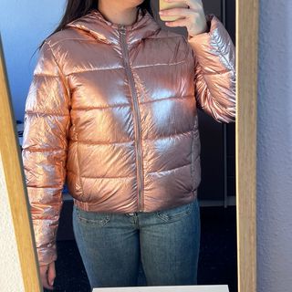 Chaqueta acolchada metalizada