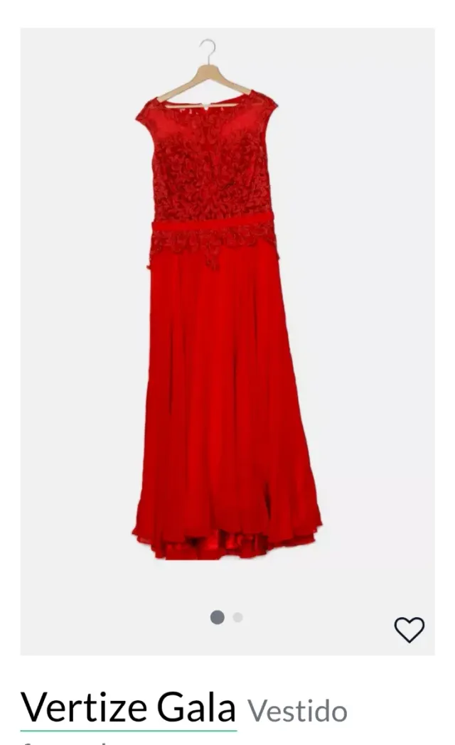 Vestido fiesta rojo Vertize Gala