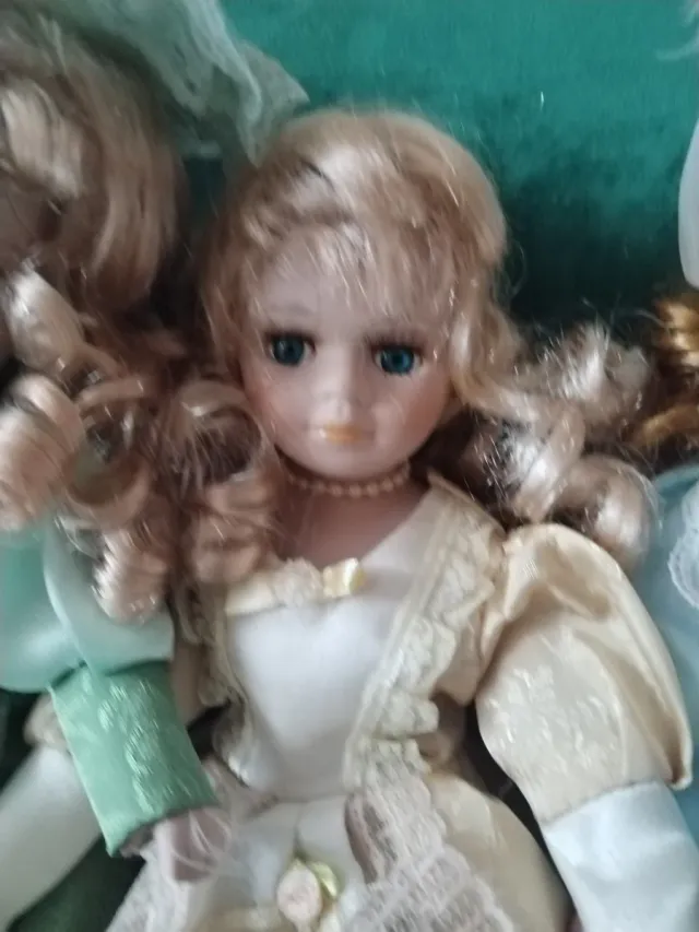 Set di 3 Bambole Porcellana