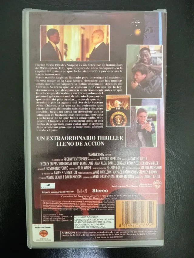 VHS Murder at 1600 (Asesinato en la Casa Blanca)