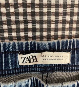 Bermuda Jeans Hombre Zara Azul
