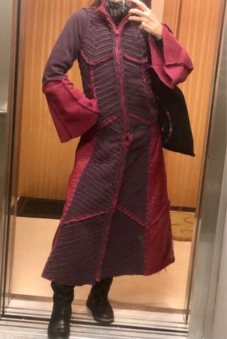 Chaqueta Larga Goddess XS/S Morado/Rojo