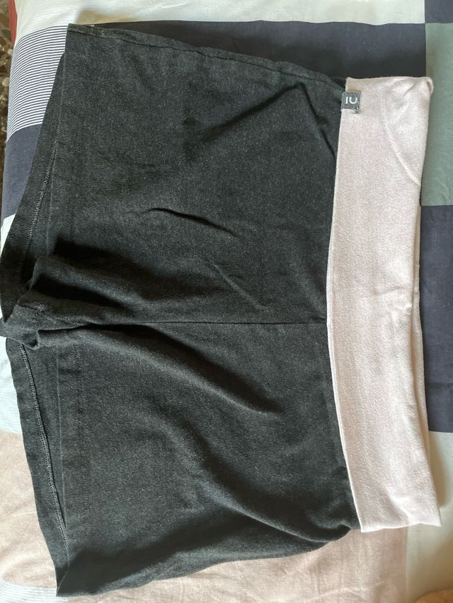 Shorts deportivos mujer gris y rosa