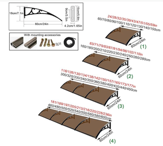 Marquesina para Puerta/Ventana 140x60