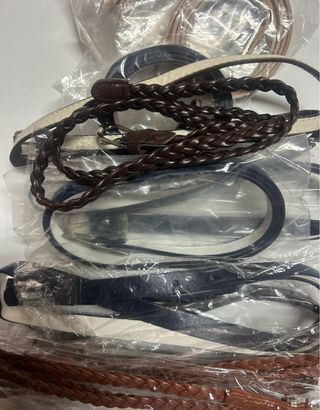 Lote de cinturones trenzados y lisos