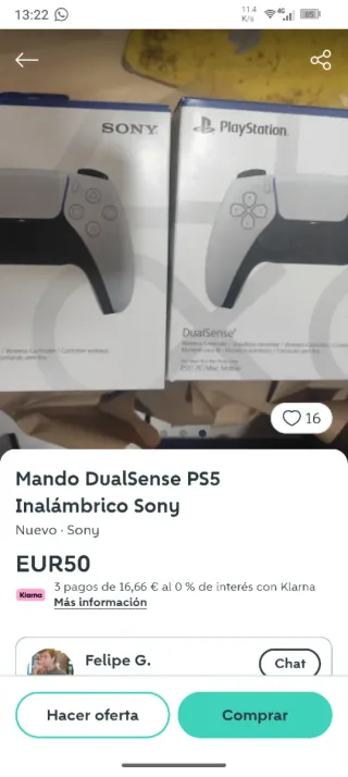 Mando DualSense PS5 Inalámbrico Rojo azul gris y b