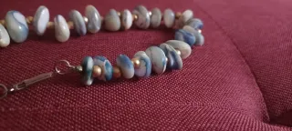 Girocollo vintage anni '80 madreperlato azzurro