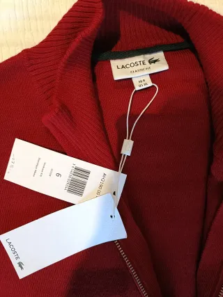 Jersey nuevo original Lacoste de cremallera