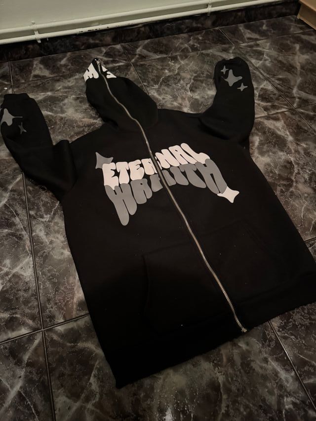 Sudadera con cremallera y estampado Talla M