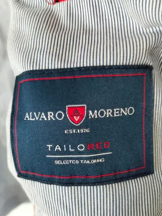 Blazer Rayas Finas Azul Marino