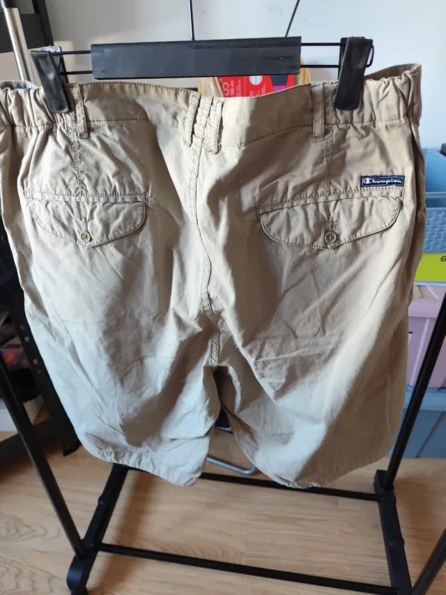 Pantalón corto hombre beige