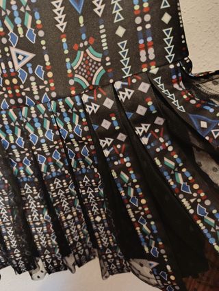 Vestido MIOH Talla S Negro Multicolor