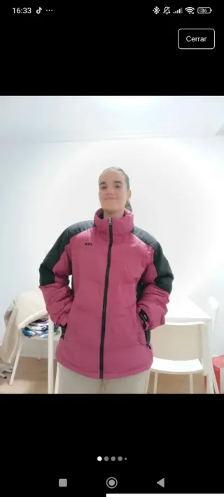 Chaqueta Fila rosa y negra