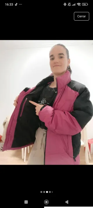 Chaqueta Fila rosa y negra