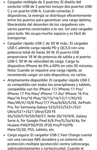 2 Caricabatterie USB C BHHB 30W 3 Porte