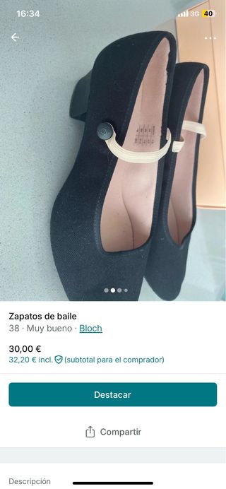 Zapatos de baile Bloch Talla 38