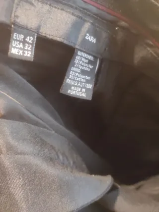 Traje Zara Man Negro Talla M