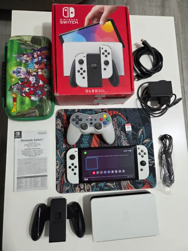 Oled nintendo switch con accesorios