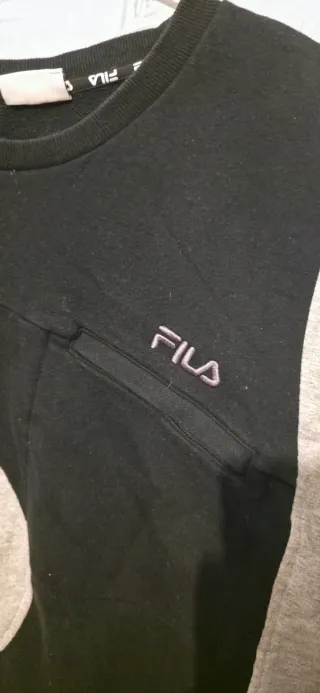 Sudadera Fila Rework Negra y Gris