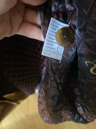 Chaqueta de piel marrón Talla 56