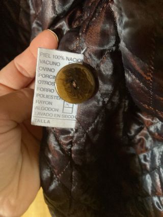 Chaqueta de piel marrón Talla 56