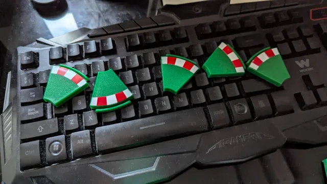 Piani Scalextric verdi e bianchi