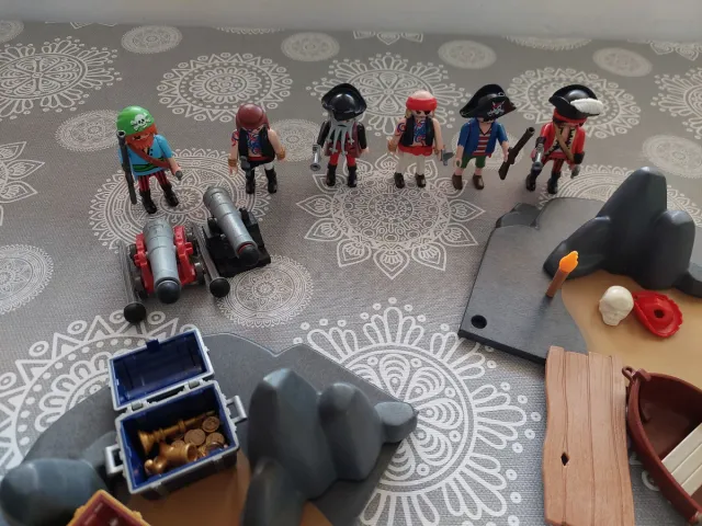 Playmobil Piratas Tesoro Barco Cañones