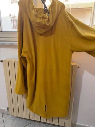 Blusa con zip e cappuccio taglia unica