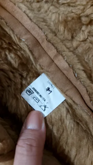 Cappotto vintage beige con pelliccia