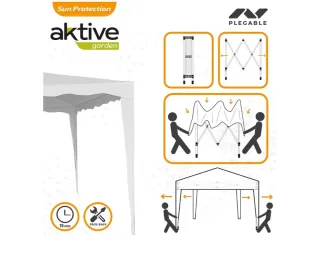 Gazebo playa montaña Carpa Aktive Garden Blanca