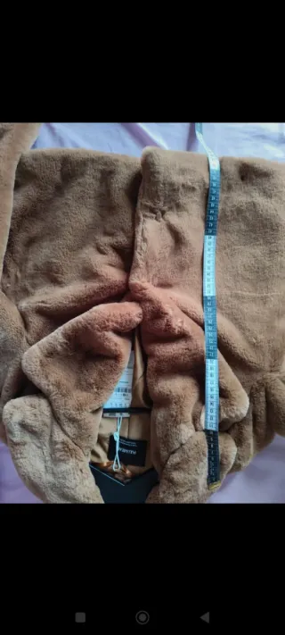 Abrigo pelo corto Camel, nuevo