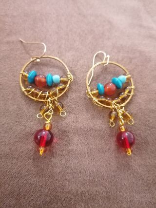 Pendientes boho artesanales únicos
