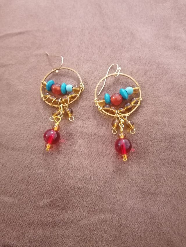 Pendientes boho artesanales únicos
