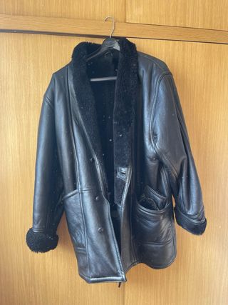 Cazadora de cuero negra Talla XL