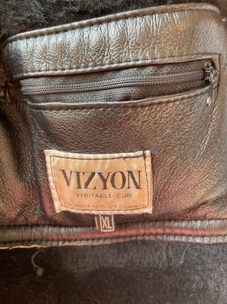 Cazadora de cuero negra Talla XL