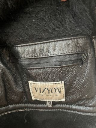 Cazadora de cuero negra Talla XL