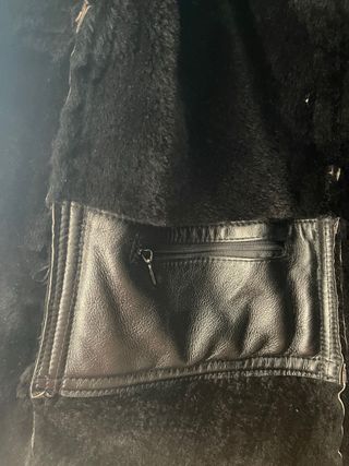 Cazadora de cuero negra Talla XL