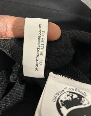 Felpa Off-White con cappuccio nera