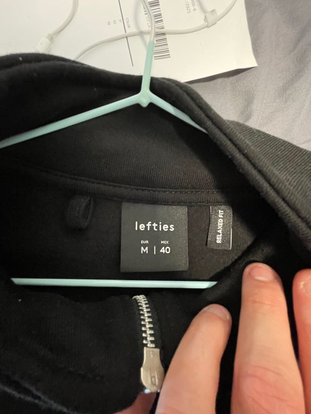 Jersey Cuello Cremallera Lefties Hombre Negro M