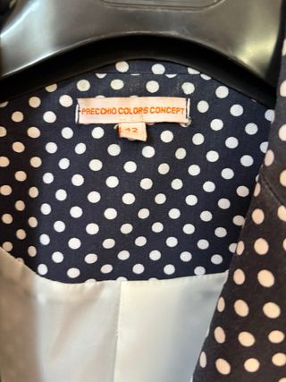 Americana lunares azul y blanco Talla M