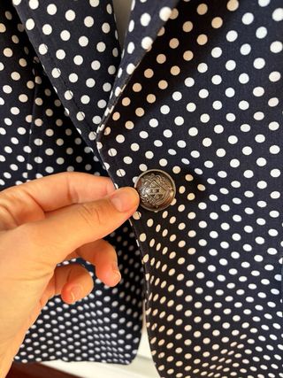 Americana lunares azul y blanco Talla M